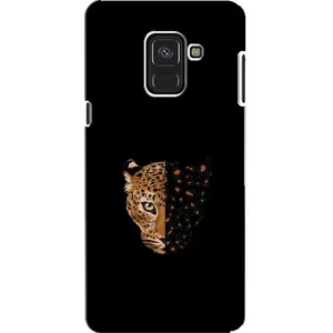 Чохол з леопардовим принтом на Samsung A8, A8 2018, A530F (Леопард на чорному)