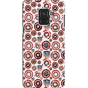 Чохол с Щітом Капітана Америки на Samsung A8, A8 2018, A530F (Марвел щити)