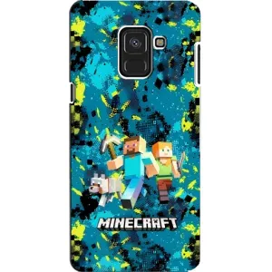 Чехлы для Samsung A8, A8 2018, A530F (Персонажи Майн Крафт) (Майнкрафт)