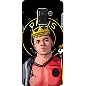 Чехол (TPU) с Футболистом на Samsung A8, A8 2018, A530F (Mbappe King)