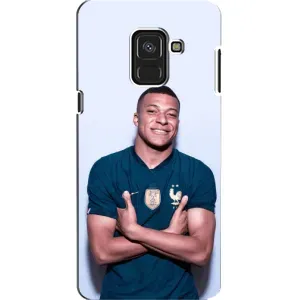 Чехол (TPU) с Футболистом на Samsung A8, A8 2018, A530F (Мбаппешичка)