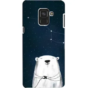 Силиконовый бампер с картинкой животных для Samsung A8, A8 2018, A530F (Медведица)