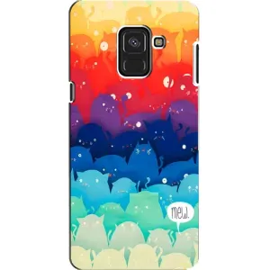 Силиконовый чехол с котиком для Samsung A8, A8 2018, A530F (Mew)