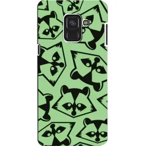 Силиконовый Чехол с Енотами на Samsung A8, A8 2018, A530F (Мордочки Енота)