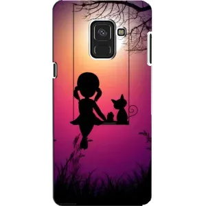 Дівчачий Чохол для Samsung A8, A8 2018, A530F (На гойдалці)