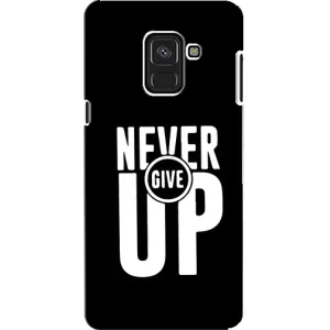 Силиконовый Чехол на Samsung A8, A8 2018, A530F с картинкой Nike (Never Give UP)