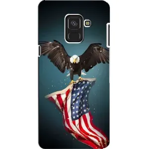 Чехол Флаг USA для Samsung A8, A8 2018, A530F (Орел и флаг)