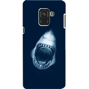 Силиконовый бампер с картинкой животных для Samsung A8, A8 2018, A530F (Пасть Акулы)