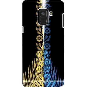 Силиконовый Чехол на Samsung A8, A8 2018, A530F (Патриотическая вышиванка)