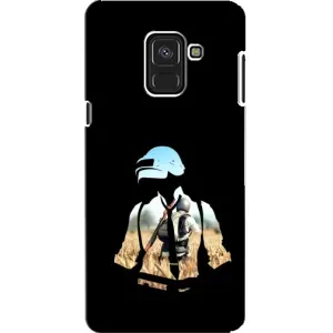 Силиконовый чехол с картинкой "Герой Pubg" на Samsung A8, A8 2018, A530F (Пубг мен)