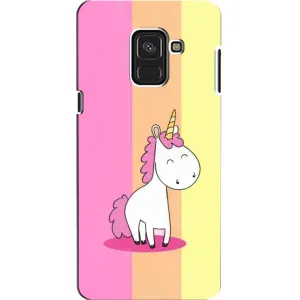 Чехол Unicorn на Samsung A8, A8 2018, A530F (Радужный Единорог)