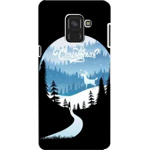 Силіконовий бампер на різдво для Samsung A8, A8 2018, A530F (Різдвяний Олень)