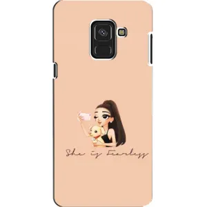 Силиконовый Чехол на Samsung A8, A8 2018, A530F с картинкой Стильных Девушек (С собакой)