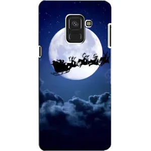 Чохол Санта Клаус для Samsung A8, A8 2018, A530F (Санта - місяць)