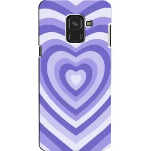 Чехлы с тематикой "Маленькие Сердечки" на Samsung A8, A8 2018, A530F (Сердце фиолет)
