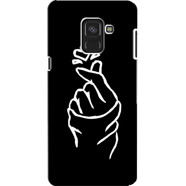 Чехол с рисунком «Сердце на черном» для Samsung Galaxy A8 2018 (A530F)
