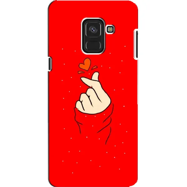 Чехол с рисунком «Сердце на красном» для Samsung Galaxy A8 2018 (A530F)
