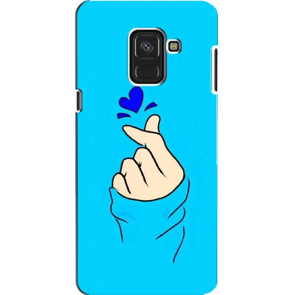 Чехол с рисунком «Сердце на синем» для Samsung Galaxy A8 2018 (A530F)