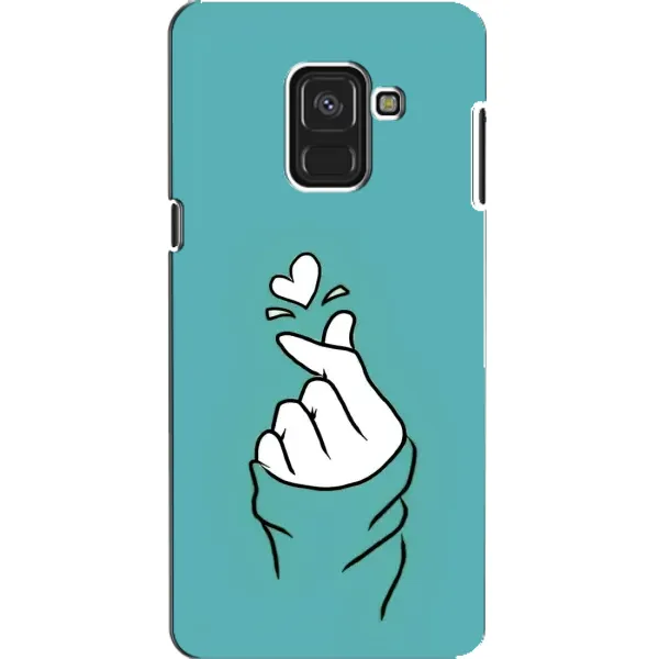 Чехол с рисунком «Сердечко на бирюзовом» для Samsung Galaxy A8 2018 (A530F)