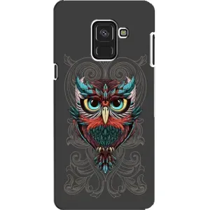 Чехлы с принтом СОВЫ для Samsung A8, A8 2018, A530F (Сова на сером)