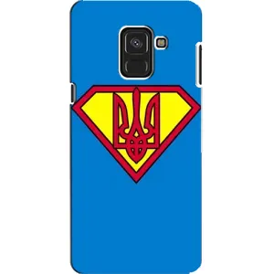 Чехол с картинкой (Патриотический ГЕРБ) на Samsung A8, A8 2018, A530F (Super - Герб)