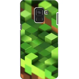 Чехлы для Samsung A8, A8 2018, A530F (Персонажи Майн Крафт) (Текстура)