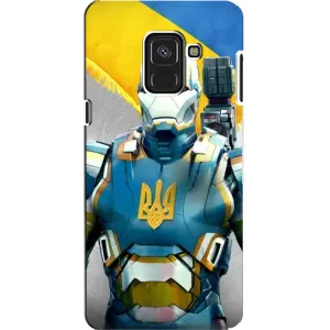 Силиконовый Чехол на Samsung A8, A8 2018, A530F (Я-Украина) (Украинский робокоп)