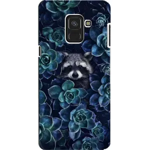 Силиконовый Чехол с Енотами на Samsung A8, A8 2018, A530F (В цветах)