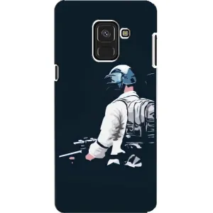 Силиконовый чехол с картинкой "Герой Pubg" на Samsung A8, A8 2018, A530F (В экиперовке)