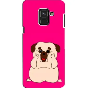 Чехол (ТПУ) Милые собачки для Samsung A8, A8 2018, A530F (Веселый Мопсик)