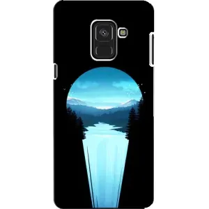 Летний Чехол на Samsung A8, A8 2018, A530F (Синий Водопад)