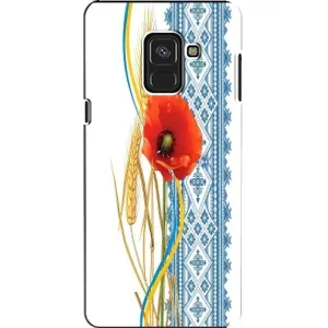 Силиконовый Чехол на Samsung A8, A8 2018, A530F с картинкой Вышиванки (Вышиванка с цветком)