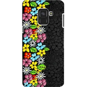 Чехол с Цветами для Samsung A8, A8 2018, A530F (Яркие цветы)