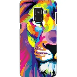 Чехол с картинкой на Samsung A8, A8 2018, A530F (Яркий Лев)