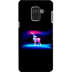 Силиконовый бампер с картинкой животных для Samsung A8, A8 2018, A530F (Яркий олень)