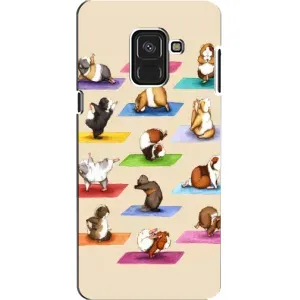 Чехол с Прикольным принтом на Samsung A8, A8 2018, A530F (Ёга свинок)