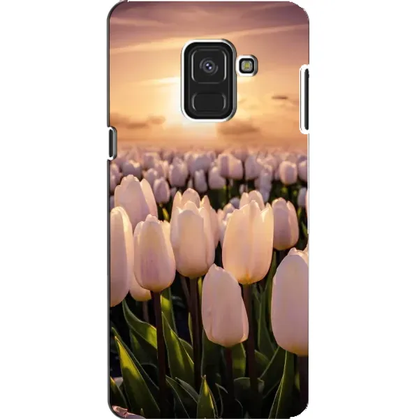 Чехол с рисунком «Закат с цветами» для Samsung Galaxy A8 2018 (A530F)