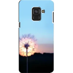 Силиконовый Чехол с одуванчиками на Samsung A8, A8 2018, A530F (Закат с одуванчиком)