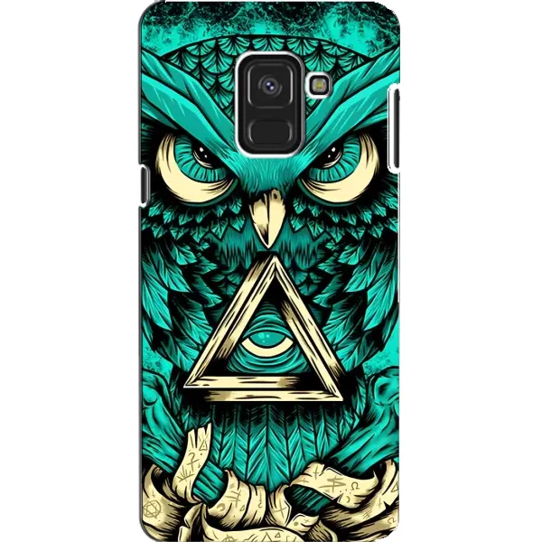 Чехол с рисунком «Зеленая сова» для Samsung Galaxy A8 2018 (A530F)