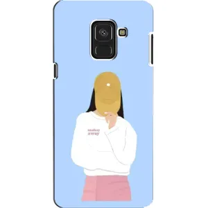 Силіконовый Чохол на Samsung A8, A8 2018, A530F з картинкой Модных девушек (Жовта кепка)