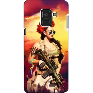 ЗСУ Чехлы (TPU) для Samsung A8, A8 2018, A530F (Женщина солдат)