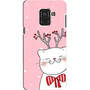 Чехол на тематику: Коты для Samsung Galaxy A8 2018 (A530F) (Зимний кот)