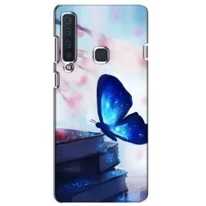 Силиконовый бампер с картинкой животных для Samsung Galaxy A9 2018, A920 (Бабочка синяя)