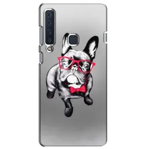 Чехол (ТПУ) Милые собачки для Samsung Galaxy A9 2018, A920 (Бульдог в очках)