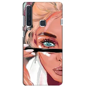 Силиконовый Чехол на Samsung Galaxy A9 2018, A920 с картинкой Стильных Девушек (Девушка и ресницы)