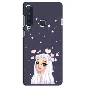 Чехол Стильные девушки на Samsung Galaxy A9 2018, A920 (Девушка и сердечки)