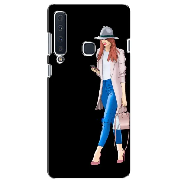 Чехол с рисунком «Девушка со смартфоном» для Samsung Galaxy A9 2018 (A920)