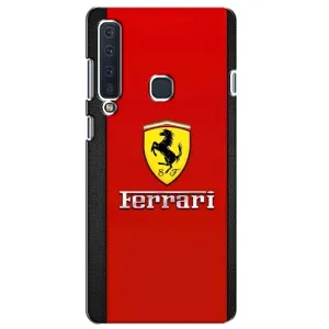 Силиконовый бампер с картинкой машины на Samsung Galaxy A9 2018, A920 (Ferrari Logo)