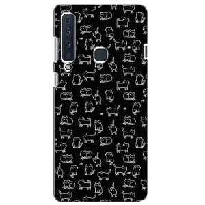 Чехол на тематику: Коты для Samsung Galaxy A9 2018 (A920) (Котики на черном)