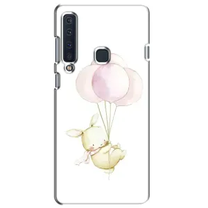 Силиконовый бампер с картинкой животных для Samsung Galaxy A9 2018, A920 (Кролик и шарики)